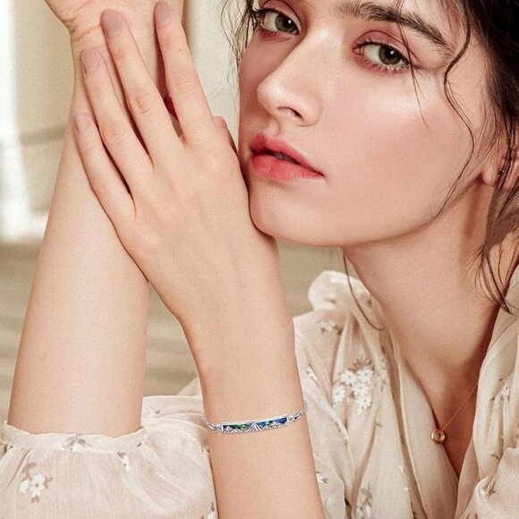 Sterling Silver Engraved Inspirational Adjustable Couple Bracelets for Her, Wome - Picture 6 of 7